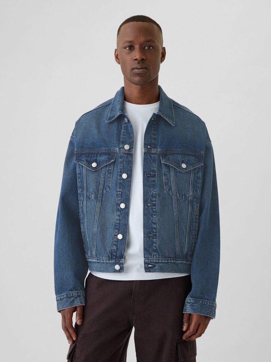 Campera Jean Hombre - Dark Wash Indigo 119 