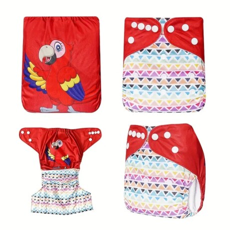 Pañal ecológico waterproof con inserto incluído Papagayo