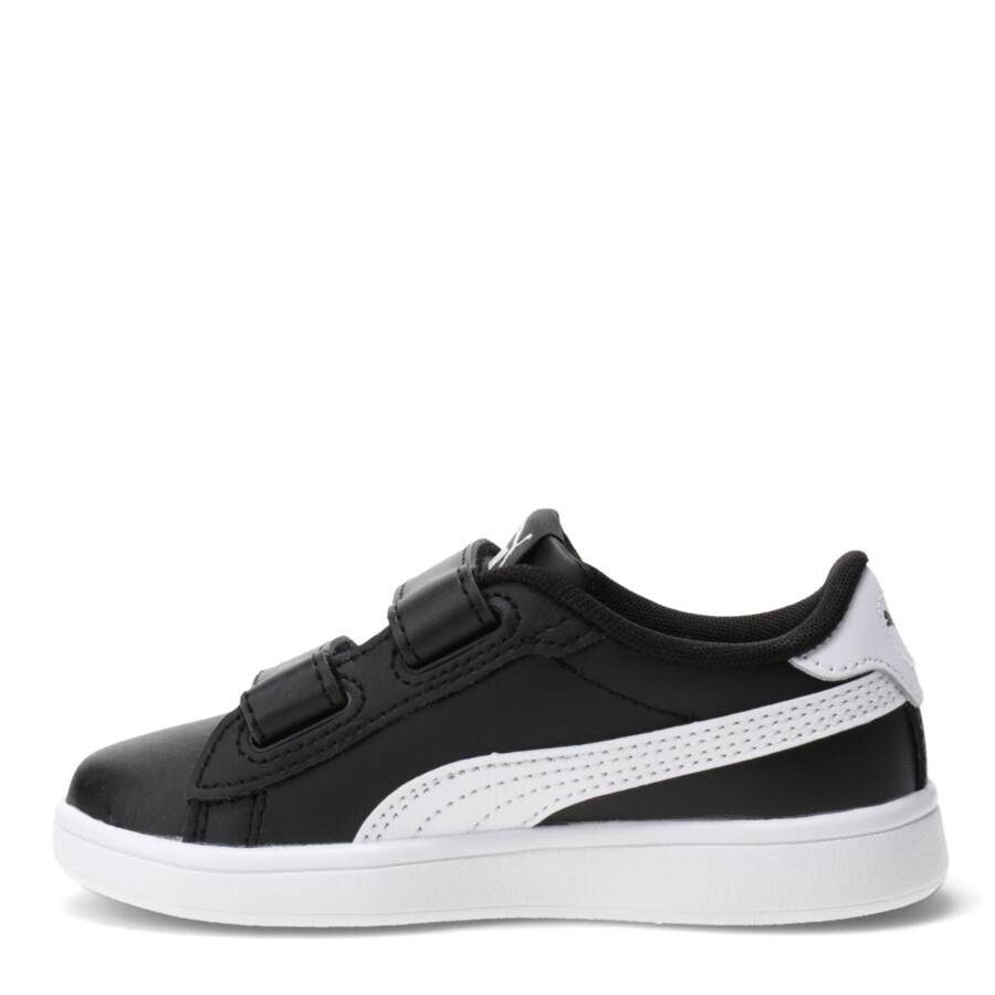 Championes Infantiles Puma Smash 3.0 Leather Negro - Blanco