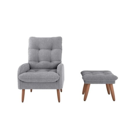 POLTRONA + 1 PUFF NANTES F-497 GRIS POLTRONA + 1 PUFF NANTES F-497 GRIS