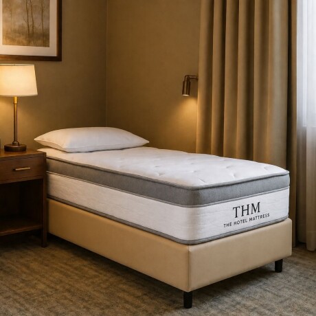 Sommier 1 Plaza HAMPTONS Rhodium 90X190 Beige