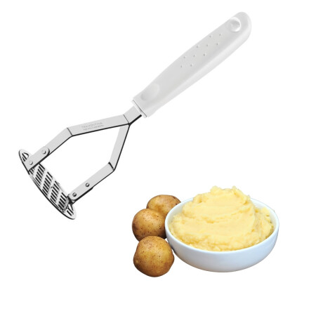 Pisapapas Utilita Blanco Acero Inoxidable Tramontina Pisapapas Utilita Blanco Acero Inoxidable Tramontina