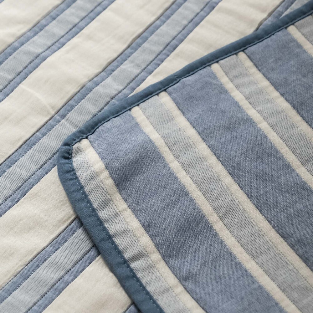 SET CUBRECAMA 1 PLAZA ALGODON-Y-POLIESTER AZUL MATRESS