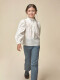 Blusa De Plumeti Con Detalles Blanco Optico