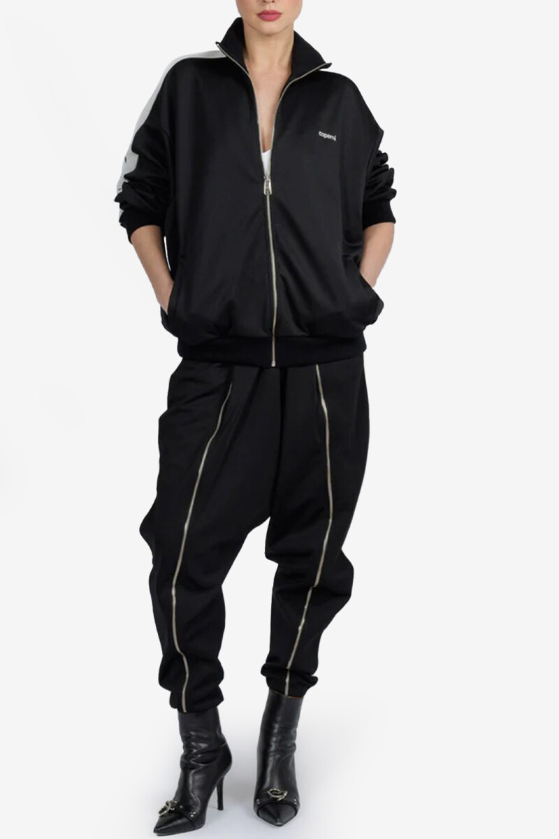 CHAQUETA OVERSIZED TRACK Negro