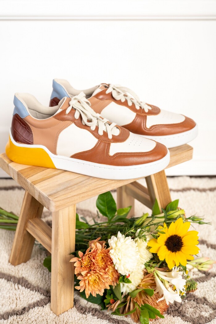 Zapatilla Combinada Caramelo