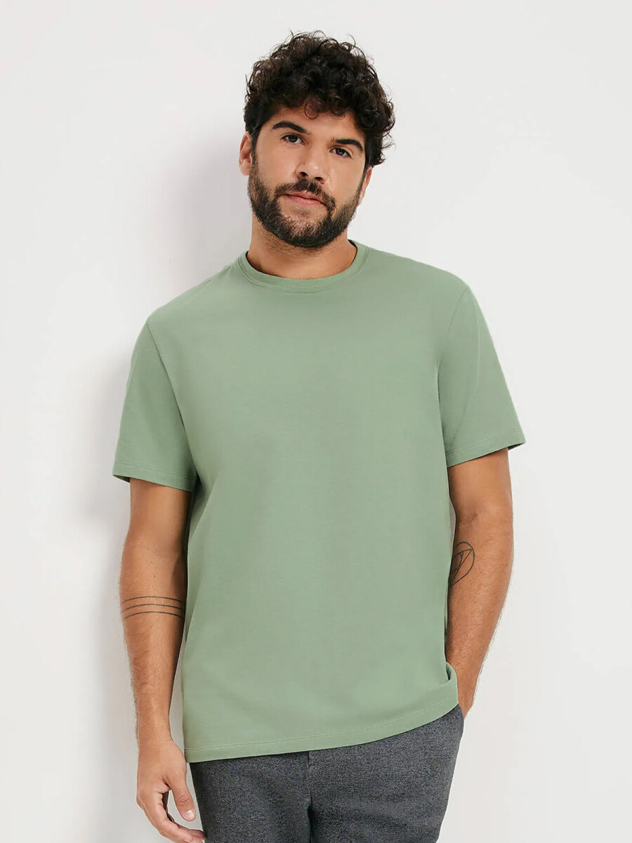 CAMISETA BÁSICA MANGA CORTA - VERDE 
