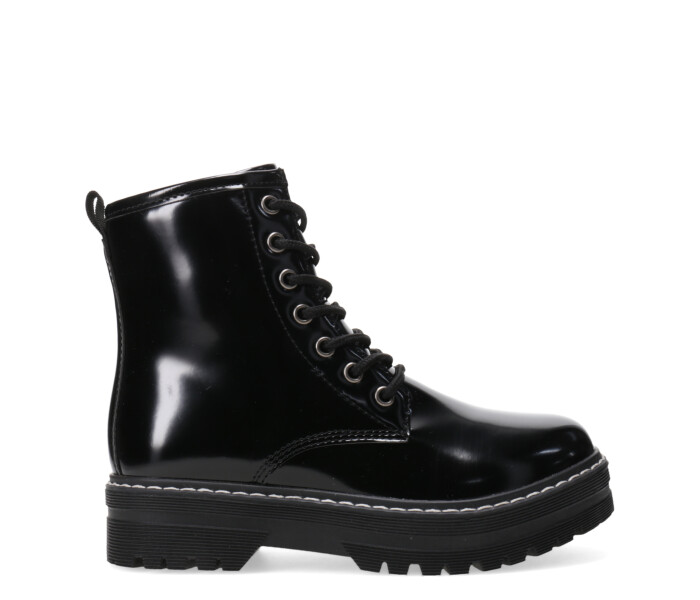 Botas de Niña MINI Miss Carol LEAVEN acordonada Negro (Charol)