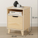 Mesa De Luz 18mm Madera Nórdica Dormitorio Moderna Marrón