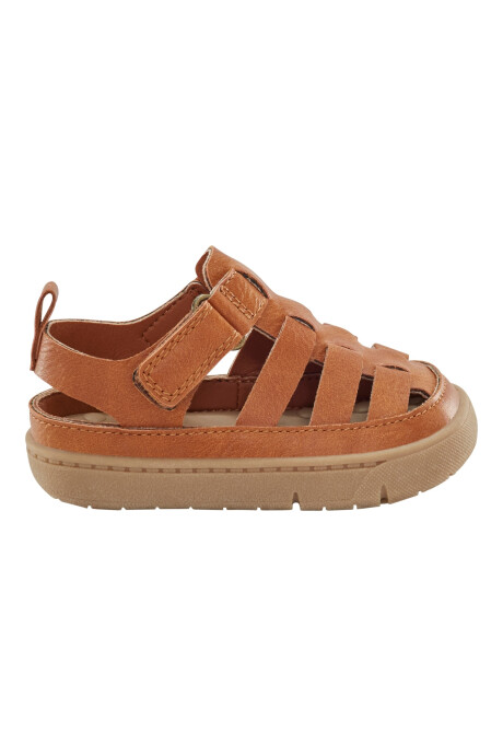 Sandalias con velcro, marrón Sin color