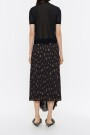 FALDA MIDI PLISADA Negro