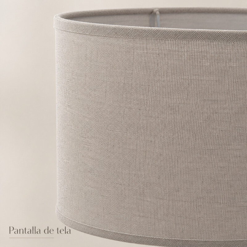 Lámpara de Mesa Cerámica Beige Ovalada con Pantalla de Tela 54 cm Lámpara de Mesa Cerámica Beige Ovalada con Pantalla de Tela 54 cm