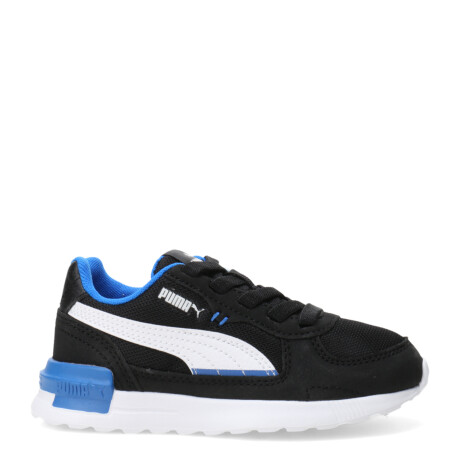 Championes de Niños Puma Graviton AC Negro - Azul - Blanco