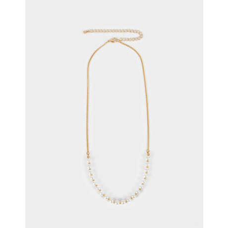 Collares Cortos Con flores Dorado