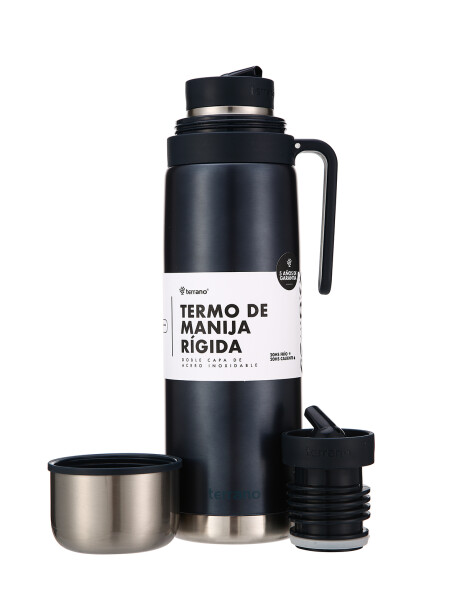 Termo 1Lt. Premium Manija Rigida Metalizado Azul