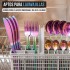 Set x24 Cubiertos de Acero Inoxidable Cuchillos tenedor cucharas Cocina IMBACK Multicolor Set x24 Cubiertos de Acero Inoxidable Cuchillos tenedor cucharas Cocina IMBACK Multicolor