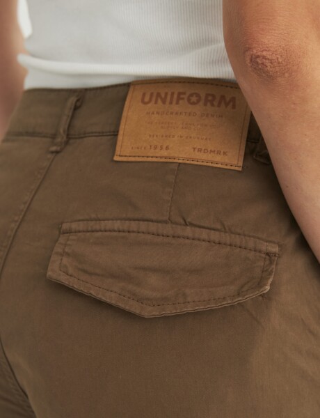 Pantalón cargo Lana Musgo