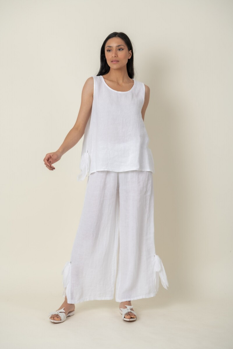 PANTALON FLOR DE NARANJO - Blanco 