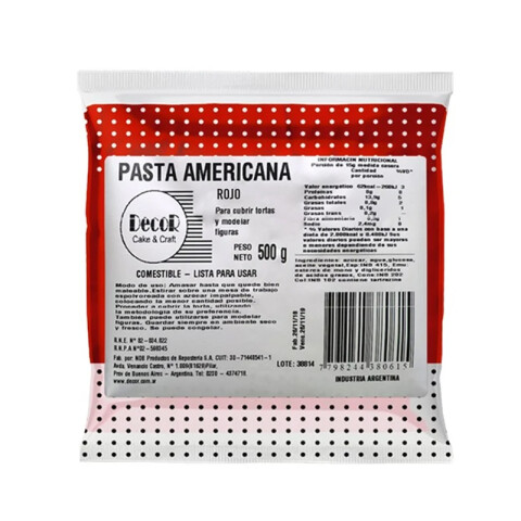 Pasta Americana Rojo 500 g