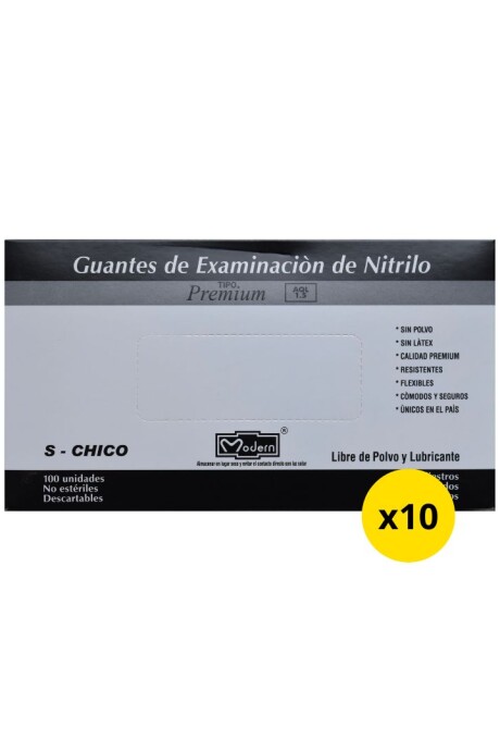 Guantes de nitrilo Modern caja x 100 unidades OFERTA CAJA X 10 Negro