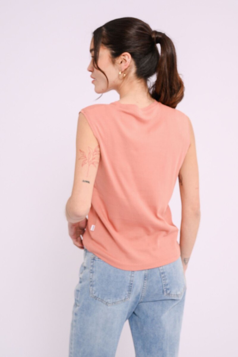 Musculosa estampada Terracota