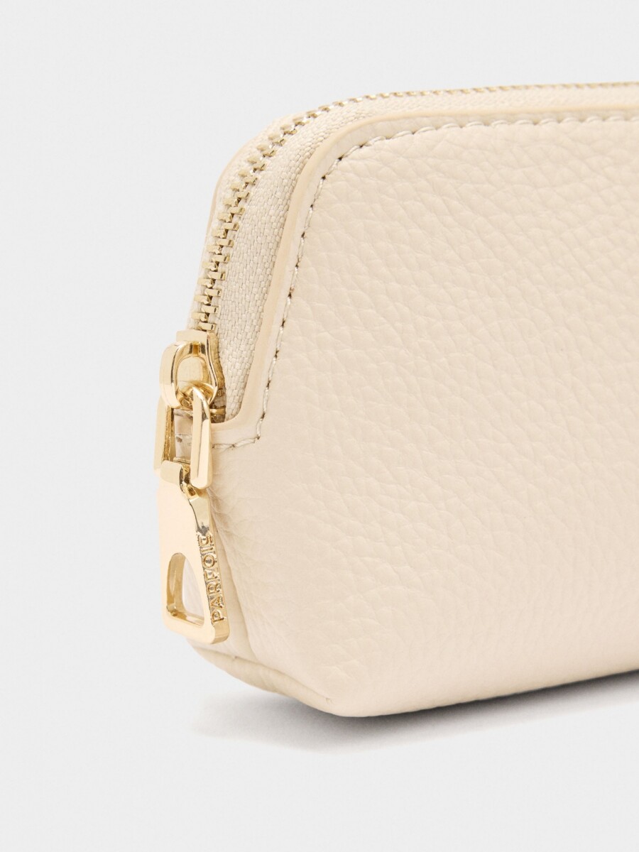 Monedero Liso beige
