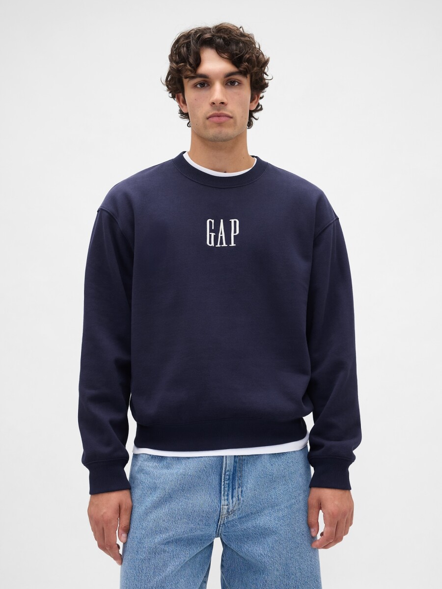 Buzo Deportivo Logo Gap Hombre - New Navy 