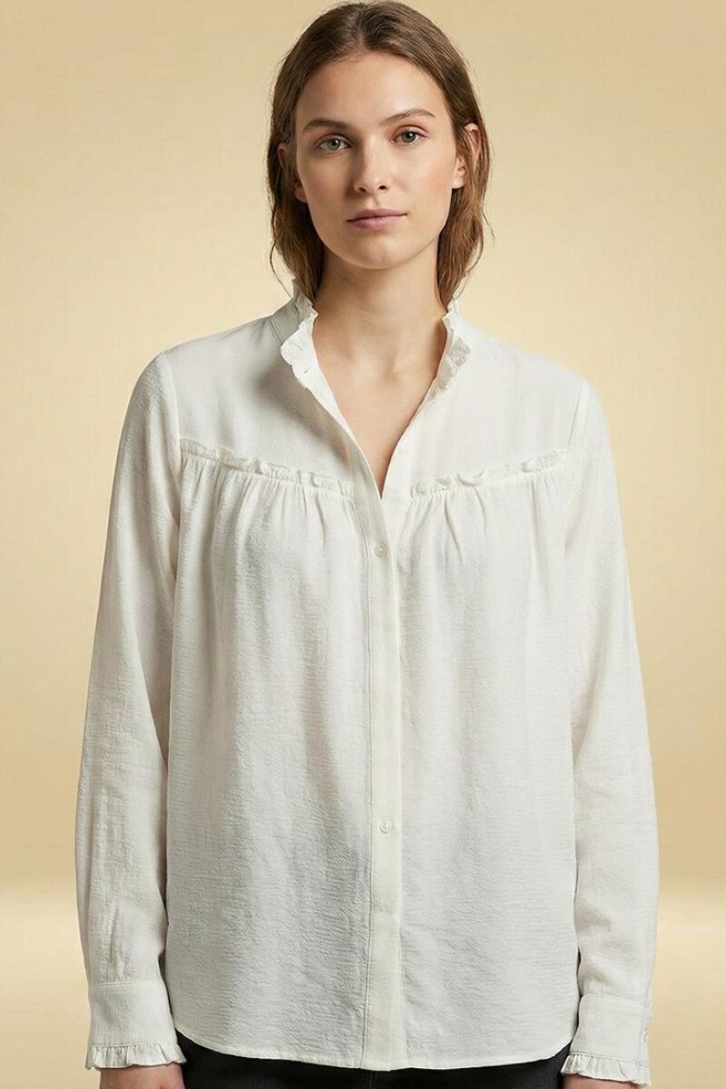 Camisa Casual. Blanco