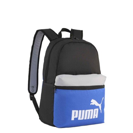 Mochila Puma Phase Block Backpack Negro - Gris - Azul