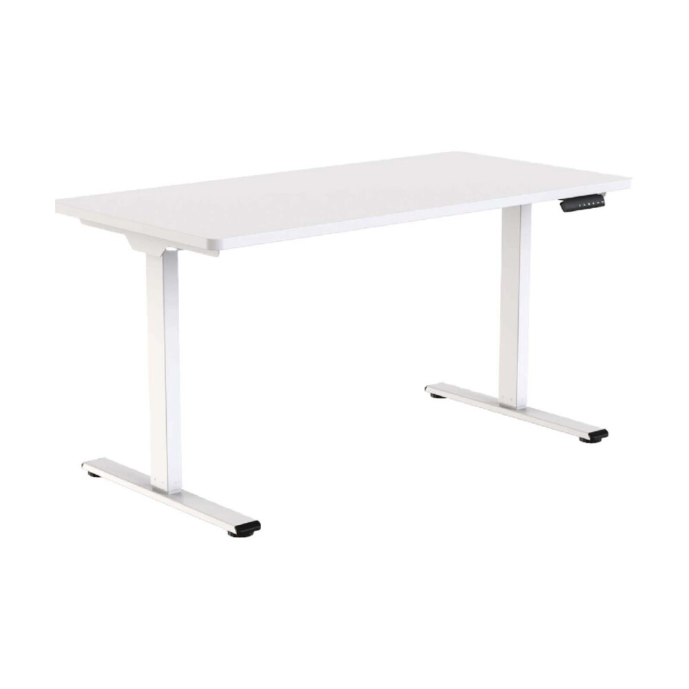 ESCRITORIO REGULABLE METAL-Y-MDF BLANCO E1PRO