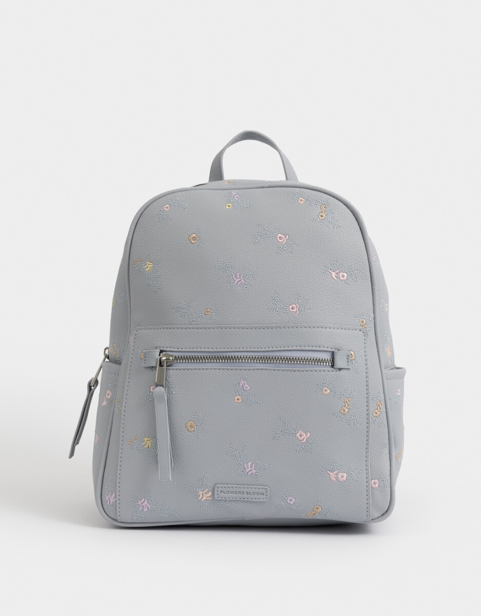 Mochila De Cuerina Flores 