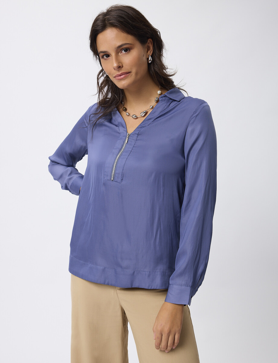 Blusa Noa azul piedra