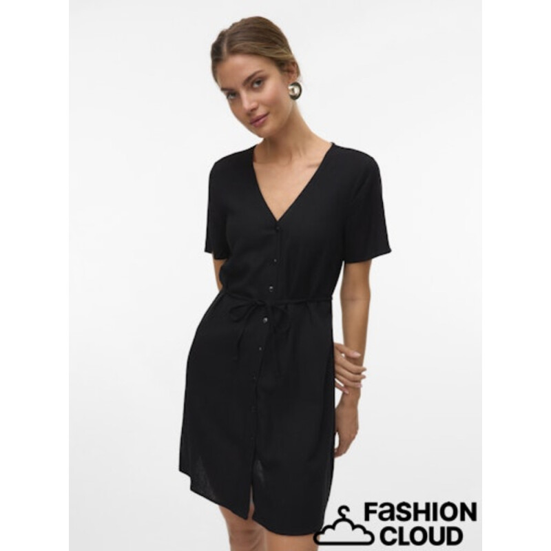 VMMYMILO SS V-NECK DRESS WVN GA NOOS BLACK