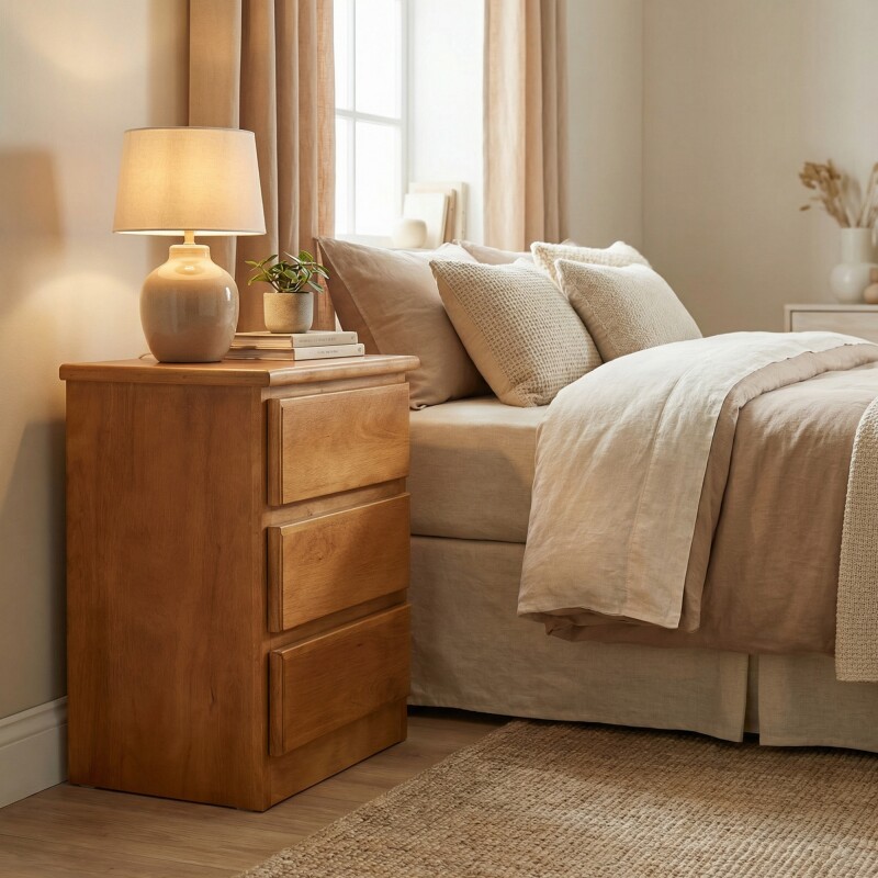 Mesa de Luz Modelo 3 Cajones Mesa de Luz Modelo 3 Cajones