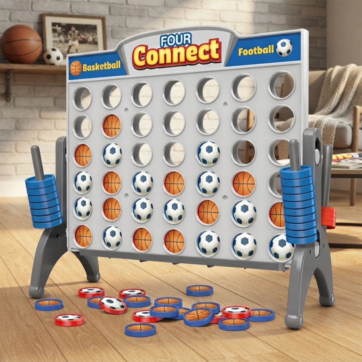 Juego Connect con 7 Columnas Diseño Deporte 