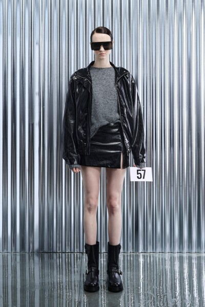 CHAQUETA EFECTO PIEL Negro