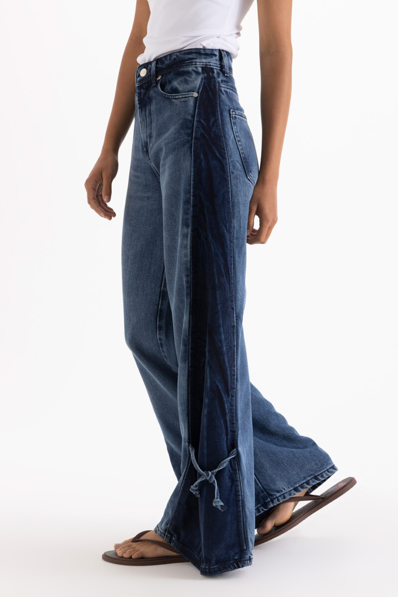 JEANS ROSES BOW Azul