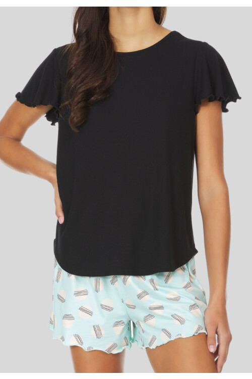 PIYAMA MANGA CORTA NEGRO