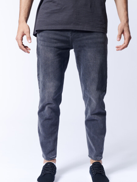 Pantalón De Jean Slim Taper Gris Oscuro