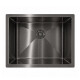 Pileta Simple 45.7X58.4X25.4Cm Ac. Inox Ss304 1.2Mm C/desague Y Valvula Color Gun Metal