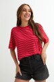 Remera a rayas ROJO
