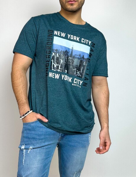 T-Shirt estampada Navarro Petroleo