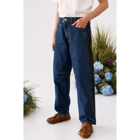 Jean Barrel Savia Azul Y Negro
