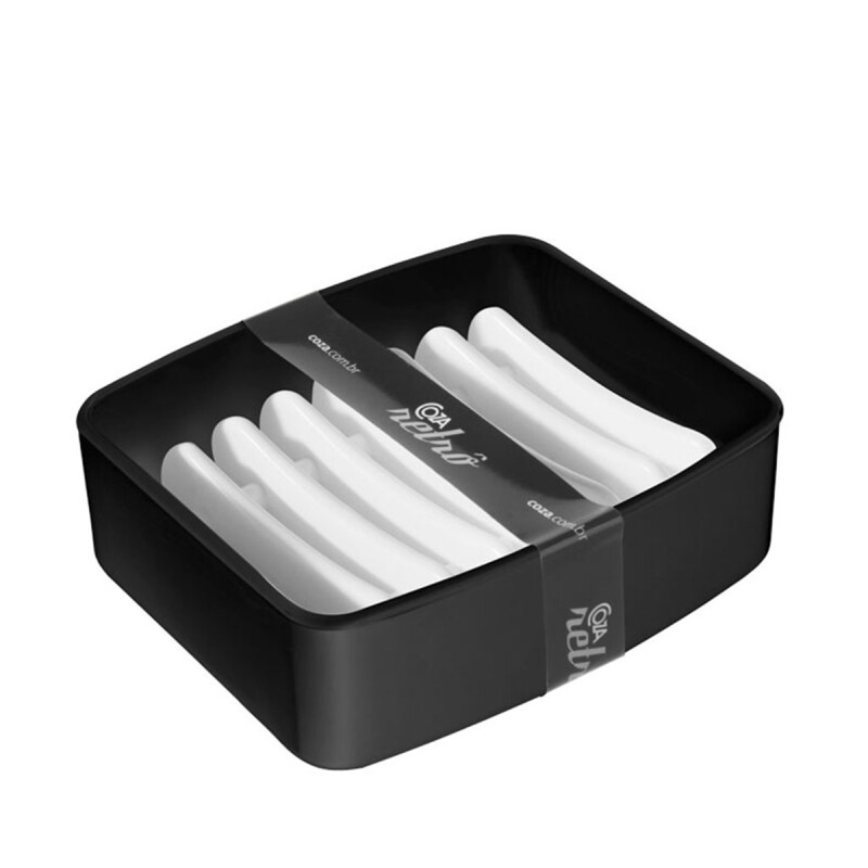 Jabonera de plástico splash 9x8x3 cm Coza NEGRO