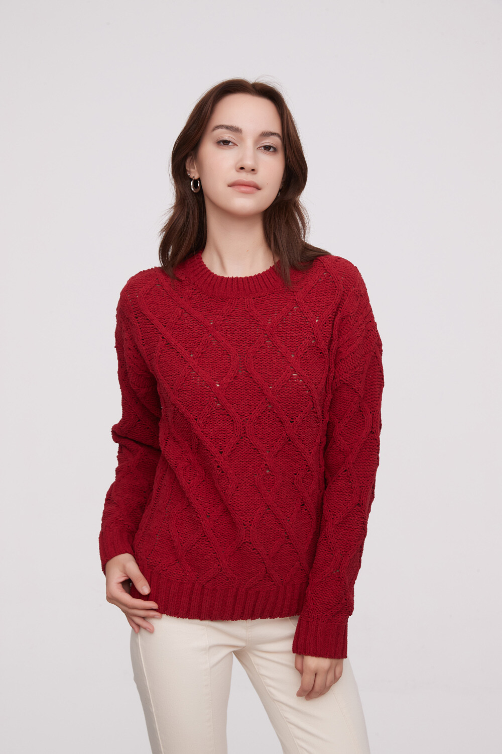 Sweater Loanina Rojo Oscuro