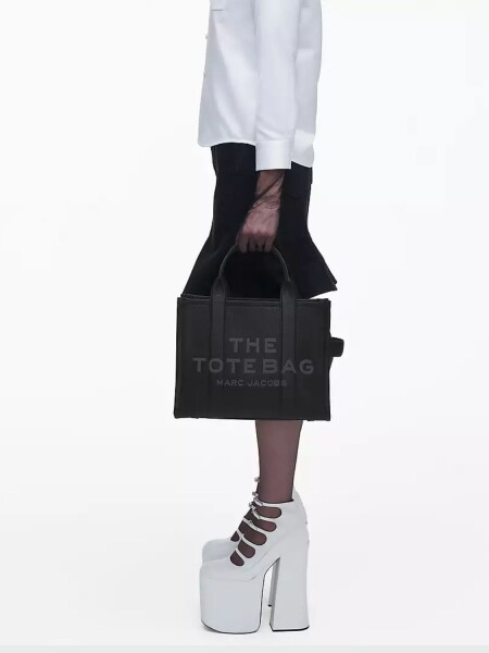 Marc Jacobs - Bolso de cuero, The Medium Tote Bag Negro
