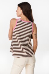 Musculosa Remy Crudo/Marron