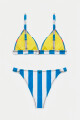 BIKINI LEBLON RAYAS AZUL