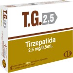 T.G 2,5 MG/0,5ML CJ X 4 VIALES+JERINGA única