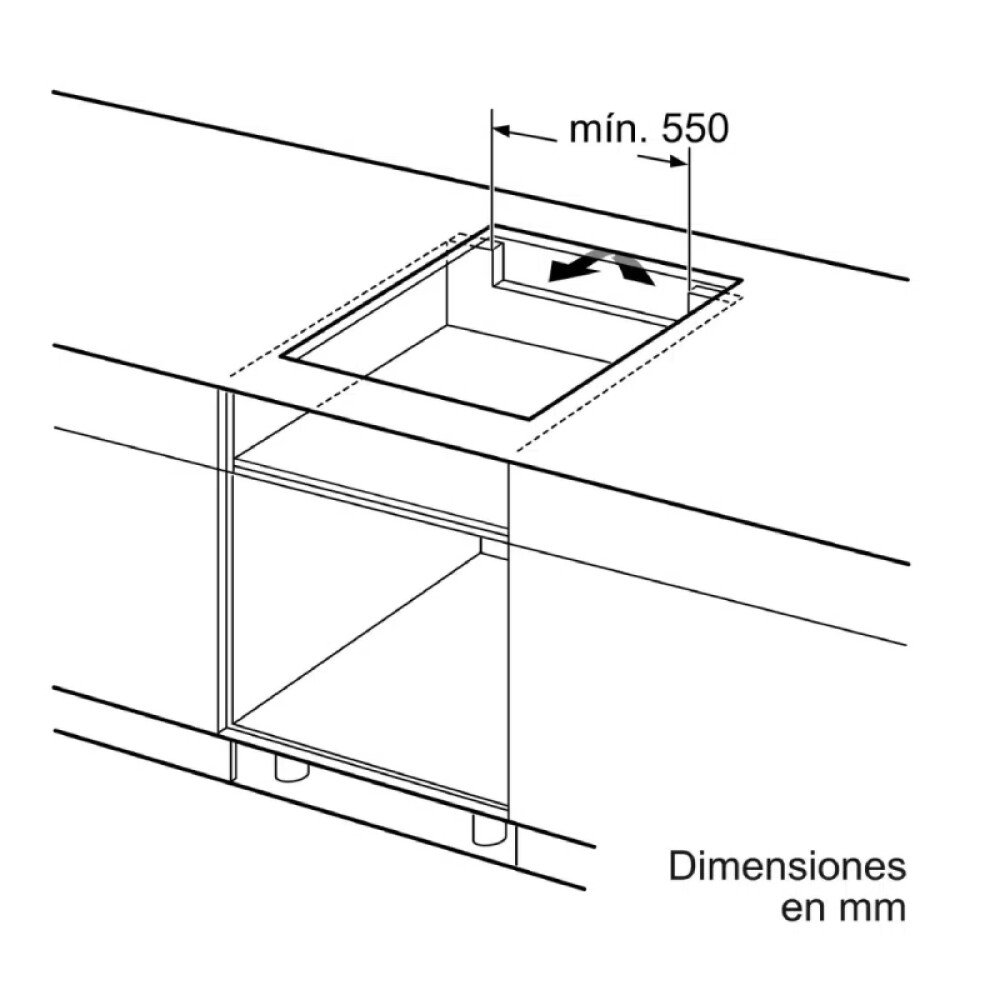 Anafe De Induccion 60cm 4 Zonas Bosch PUE611BB5E negro